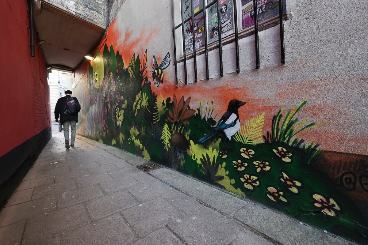 Glen Malpass' Forth Lane mural, Photo by Dave Charnley